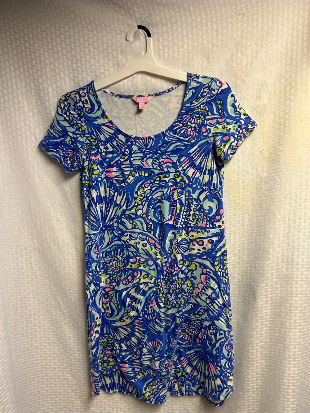 Lilly Pulitzer floral mini dress.